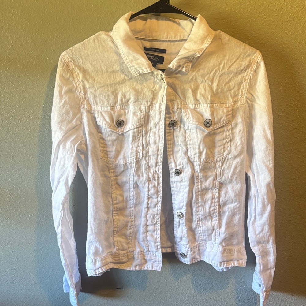 Classic White Denim Jacket for Women